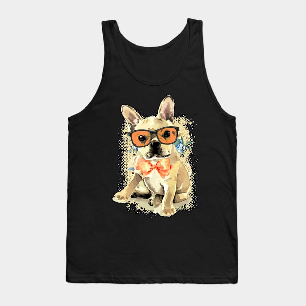 Cute Puppy Bulldog Tank Top by BabyYodaSticker